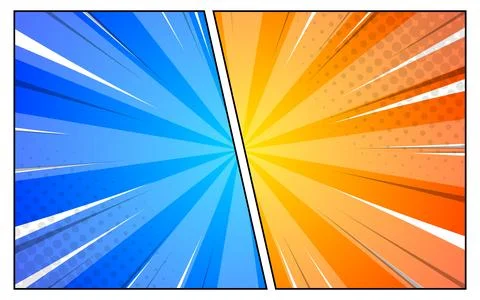 Blank comic versus background template. Vector illustration. Stock Illustration