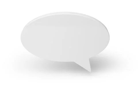 Blank comics bubble or balloon isolated on white. Stock Photos