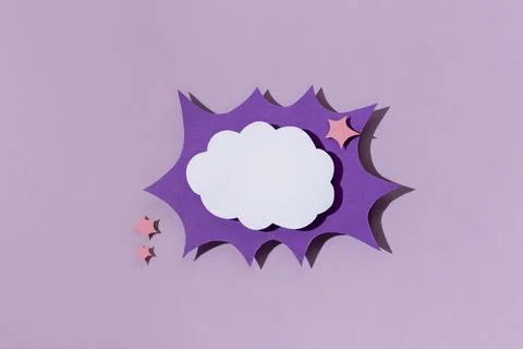 Blank comics speech bubble arrangement Stock Photos