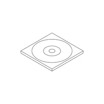 Blank compact disc in a case icon Stock-Illustration