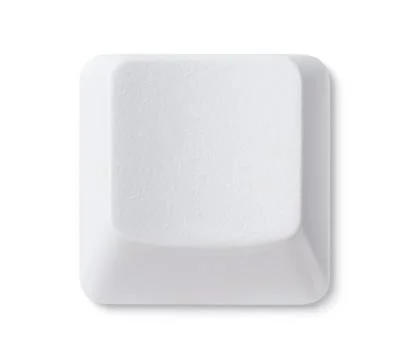 Blank computer key isolated on white background Stock Photos