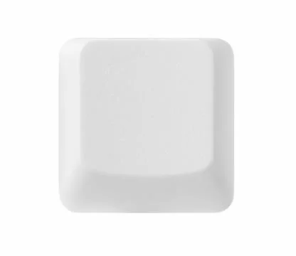 Blank computer key isolated on white background Stock Photos