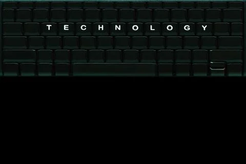 Blank computer keyboard button in darkness. Stock Photos