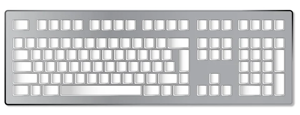 Blank Computer Keyboard Stock Illustration