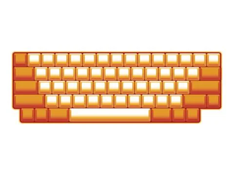 Blank computer keyboard layout - realistic illustration Stock Illustration