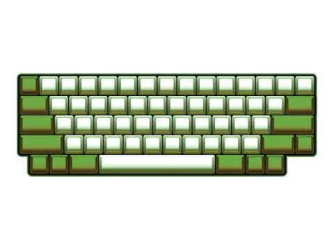 Blank computer keyboard layout - realistic illustration Stock Illustration