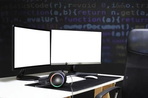 Blank computer screen digital device 库存照片