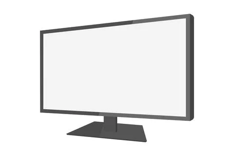 Blank computer screen vector icon Stock Illustration