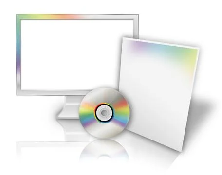 Blank computer technology software template Illustrazione stock