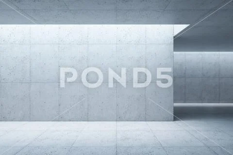 Blank concrete space interior, 3d rendering イラスト素材