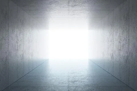Blank concrete space interior, 3d rendering Stock-Illustration