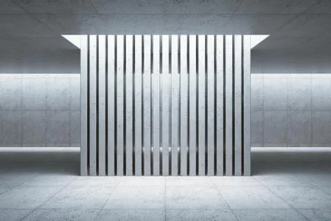 Blank concrete space interior, 3d rendering Stock Illustration