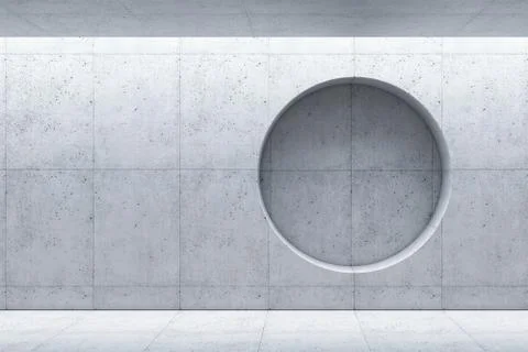 Blank concrete space interior, 3d rendering Stock Illustration