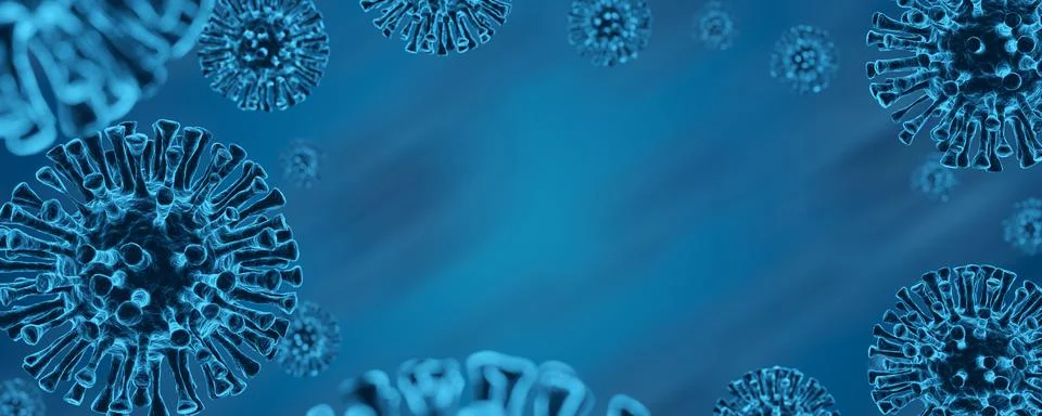Blank copy space background with virus coronavirus covid 19. Medicine concept Stock Illustration