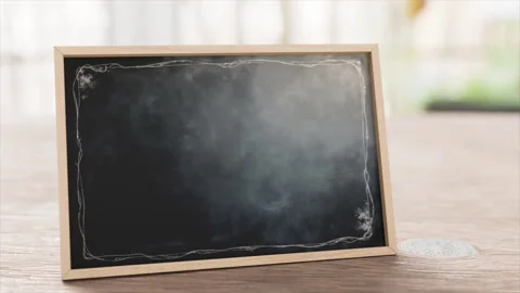Blank copy space chalkboard ready for creative ideas in bright, spacious room Stock Footage 312073866