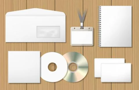 Blank corporate identity mock ups set Stock Illustration
