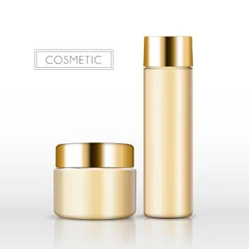 Blank cosmetic bottle Stock Illustration