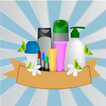 Blank cosmetic tubes ,  Vector Stock Illustration