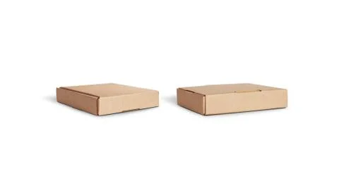 Blank craft accessory box mock up lying isolated, different sides Illustrazione stock