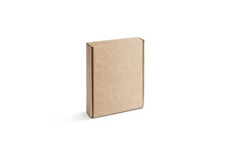Blank craft accessory box mockup stand isolated Illustrazione stock