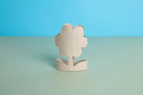 Blank for craft, DIY, tutorial, summer or spring flower toy, recycle art 스톡 사진