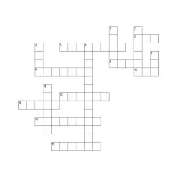 Blank crossword puzzle grid, empty template squares to fill in for riddle Illustrazione stock
