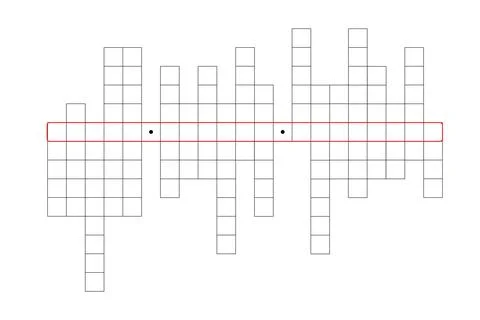 Blank crossword puzzle grid, empty template squares to fill in for riddle Stock Illustration
