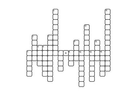 Blank crossword puzzle grid, empty template squares to fill in for riddle 스톡 일러스트