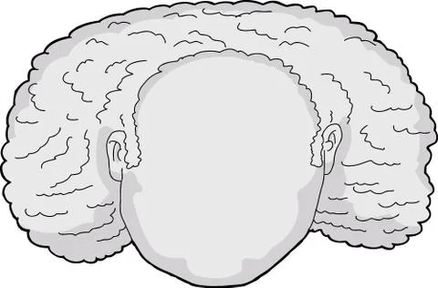 Blank Curly Head Avatar Illustrazione stock