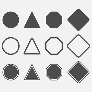 Blank danger simple icon set. Vector illustration. Stockillustratie