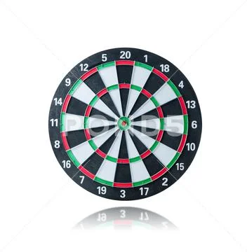 Blank dart board isolated on the white background Stock Photos
