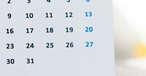 Blank desktop calendar Stock Photos