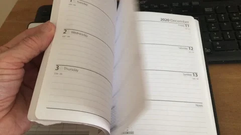 Blank Diary Pages Turning Slowly Stock Footage 206796362