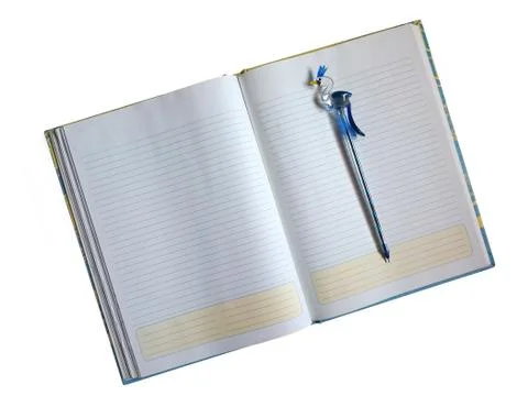Blank diary with a pen Stock Photos
