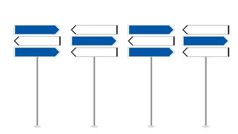 Blank direction signposts of Vietnam, set Stock Illustration