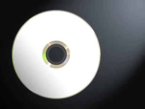 Blank disc (cd / dvd) on dark background Stock Illustration