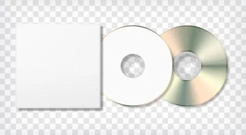 Blank disk and case template Illustrazione stock