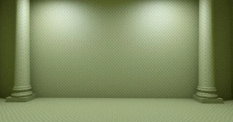 Blank display on background with minimal style for showing product. Illustrazione stock