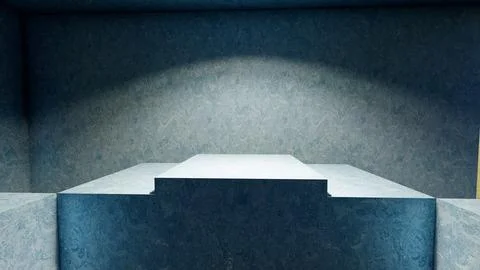 Blank display on background with minimal style for showing product. Stock Illustration