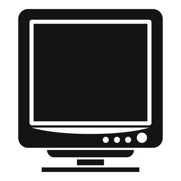 Blank display icon simple . Computer pc Stock Illustration