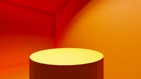 Blank display or stand on background with minimal style for showing product Illustrazione stock