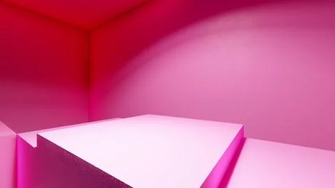 Blank display or stand on background with minimal style for showing product Illustrazione stock