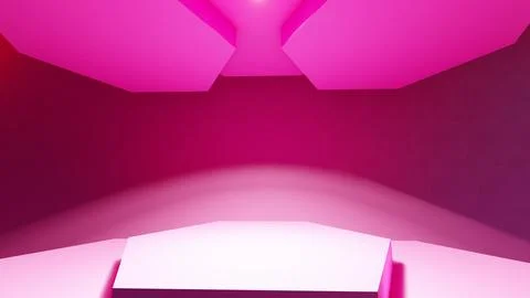 Blank display or stand on background with minimal style for showing product Stock Illustration