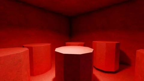 Blank display or stand on background with minimal style for showing product Illustrazione stock