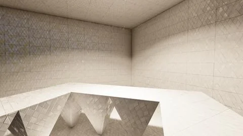 Blank display or stand on background with minimal style for showing product Illustrazione stock