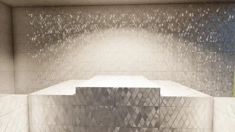 Blank display or stand on background with minimal style for showing product Illustrazione stock