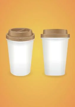 Blank Disposable Cup 스톡 일러스트