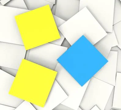 Blank to do memos shows copyspace notes and notices Illustration