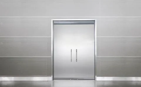 Blank door in a empty room Stock Photos