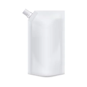 Blank doypack packaging with top spout realistic vector illustration isolated Stock Illustration